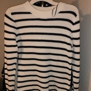 Stripped pull over sweater